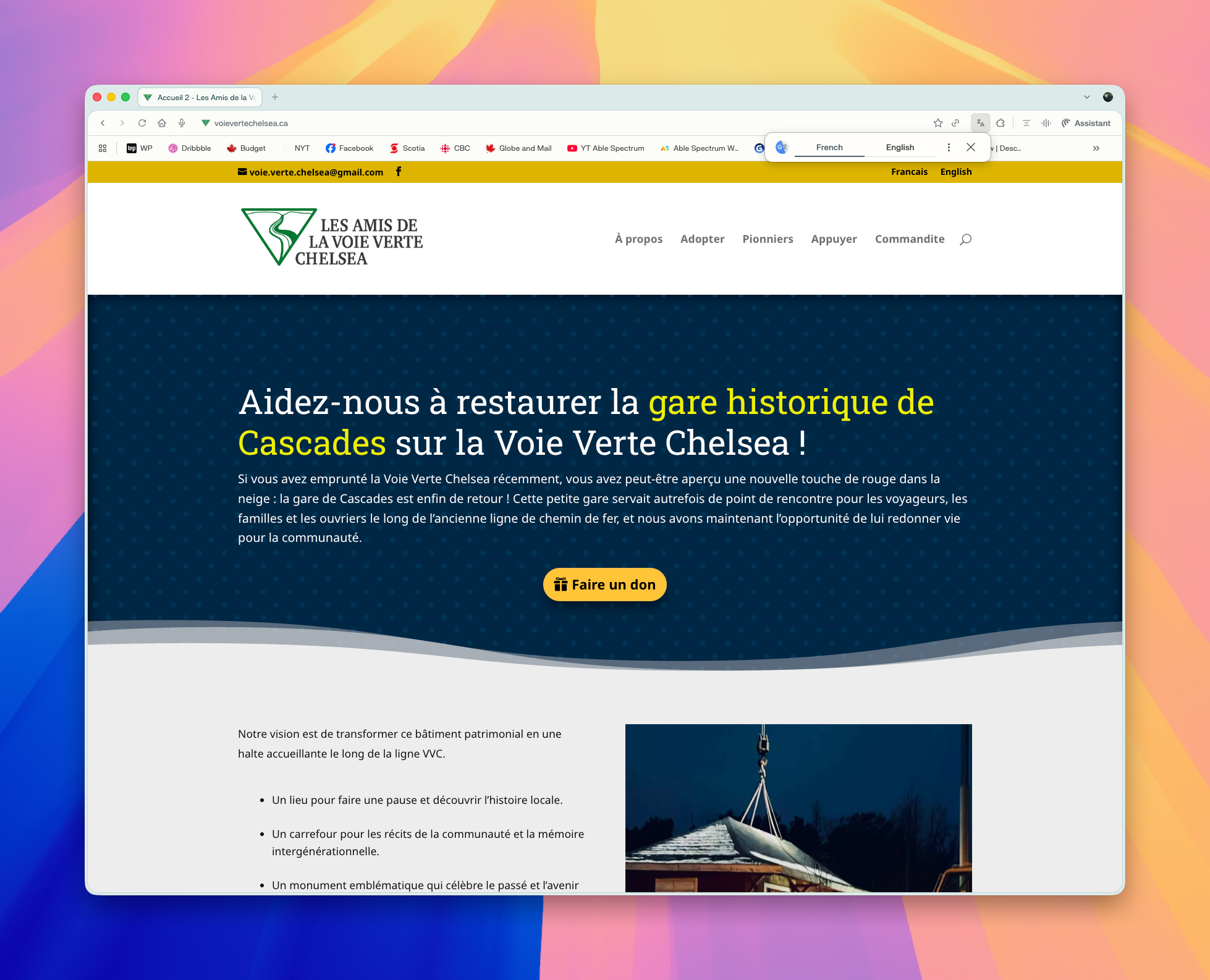 Example of Accessible Word Press Website Design