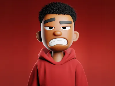 Mood curator mascot - 3D model 3d 3d character 3d mascot 3d model black blender branding cartoon cute design fun illustration illustrations man render stylized