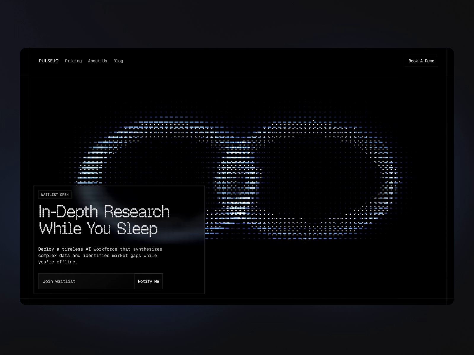 AI Platform Website Hero Section