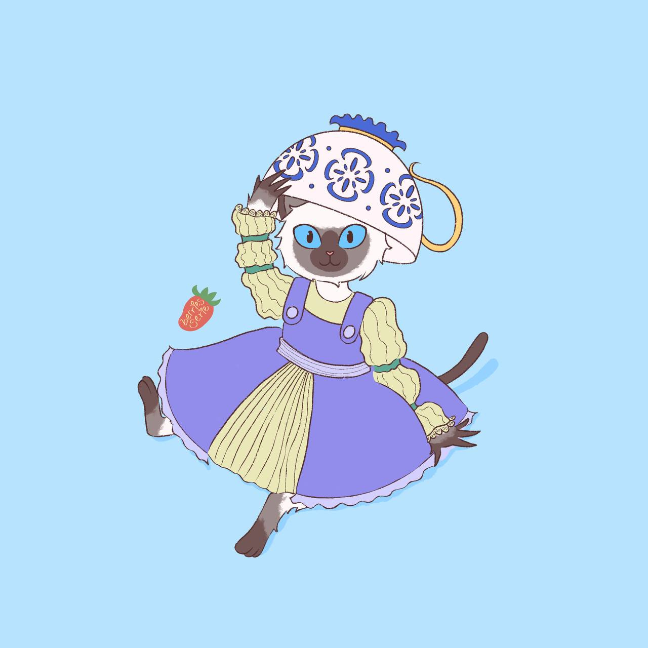 Cat with a Teacup Hat!