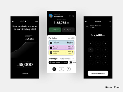 Stock Trading App concept app branding design illustration minimal minimalist ui