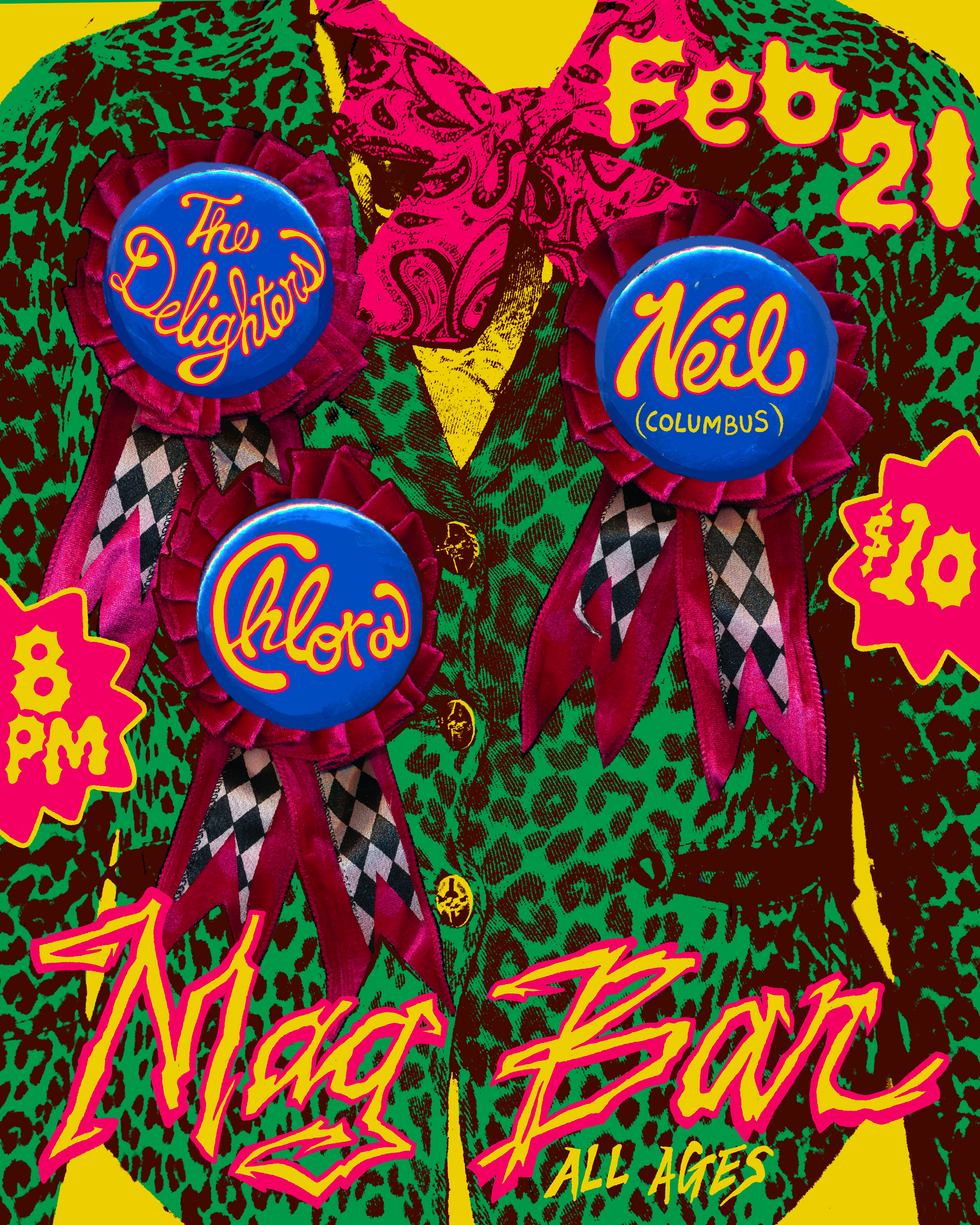 Mag Bar Poster gig poster graphic design hand drawn type illustration merchandise design photo manipulation typography