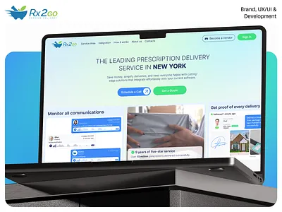 B2B HealthTech UX/UI & Web Development b2b web design branding delivery service digital health graphic design health healthcare website logo medical logistics patient experience pharmacy service uxui web