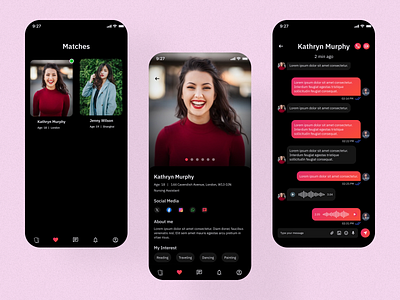 Dating Application app app development app design appdesign mobileappdesign branding design graphic design illustration logo ui ux