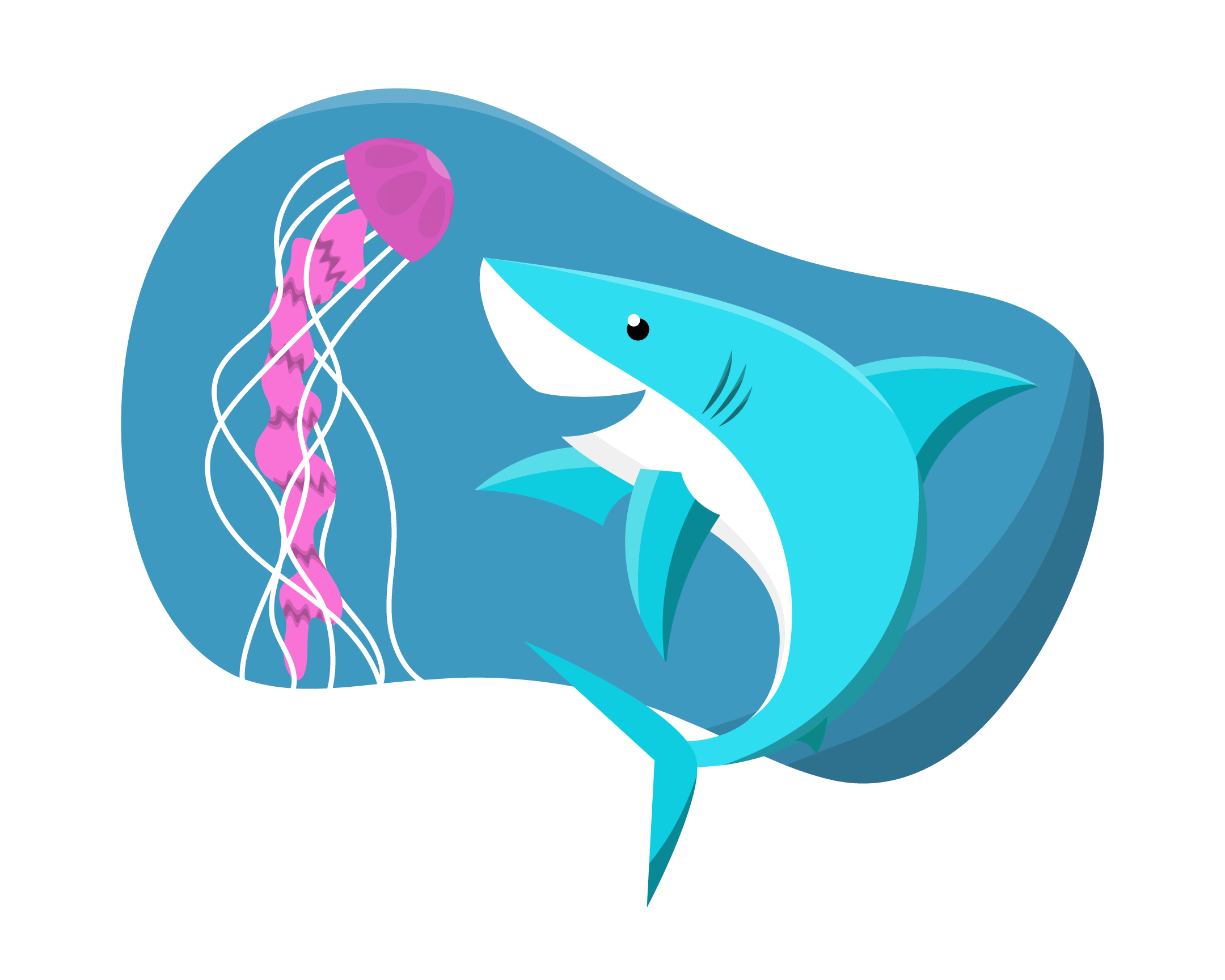 Sea Party Digital Illustration adobe illustrator digital illustration sea creatures