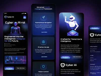 Cyber Security AI Website Design – Mobile Responsive SaaS & Tech ai cyber cyber security dark ui illustration landing page landingpage mobile mobile responsive mobiledesign responsivewebdesign saas saaswebsite techwebsite web app webdesign website website ui