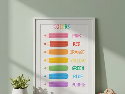 Colors Poster color recognition colors poster educational poster home learning homeschool printables kids activity learning colors montessori preschool activities preschool printable printable wall chart toddler activities toddler learning