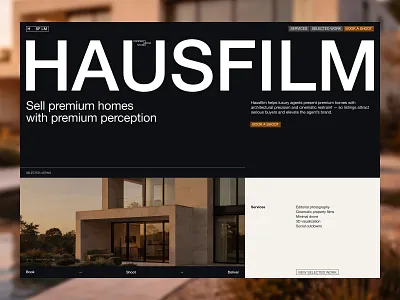 Property media studio hero concept creative studio media studio real estate web design website