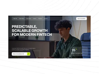 Fintech Consultant Personal Website ✸ Marketing business website fintech growth strategy landing page marketing website minimalist personal website responsive design saas ui ui design ux ux design web design