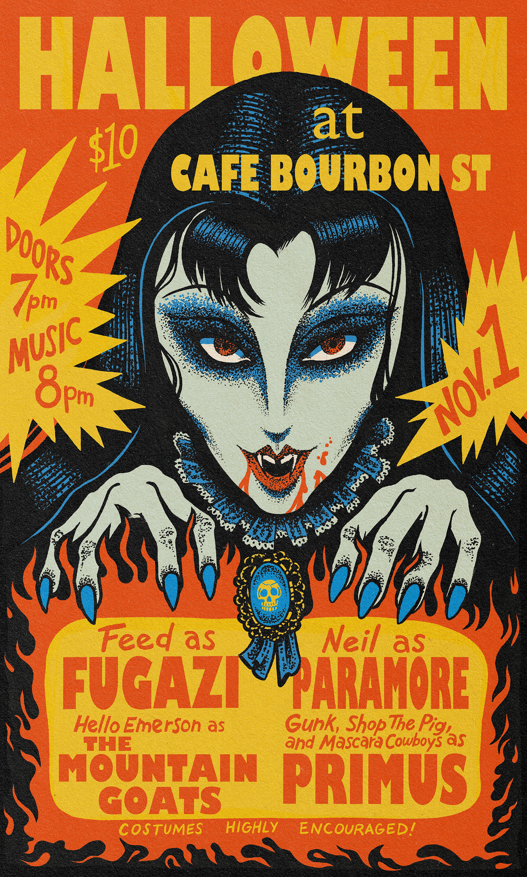 Halloween Poster gig poster graphic design hand drawn type illustration