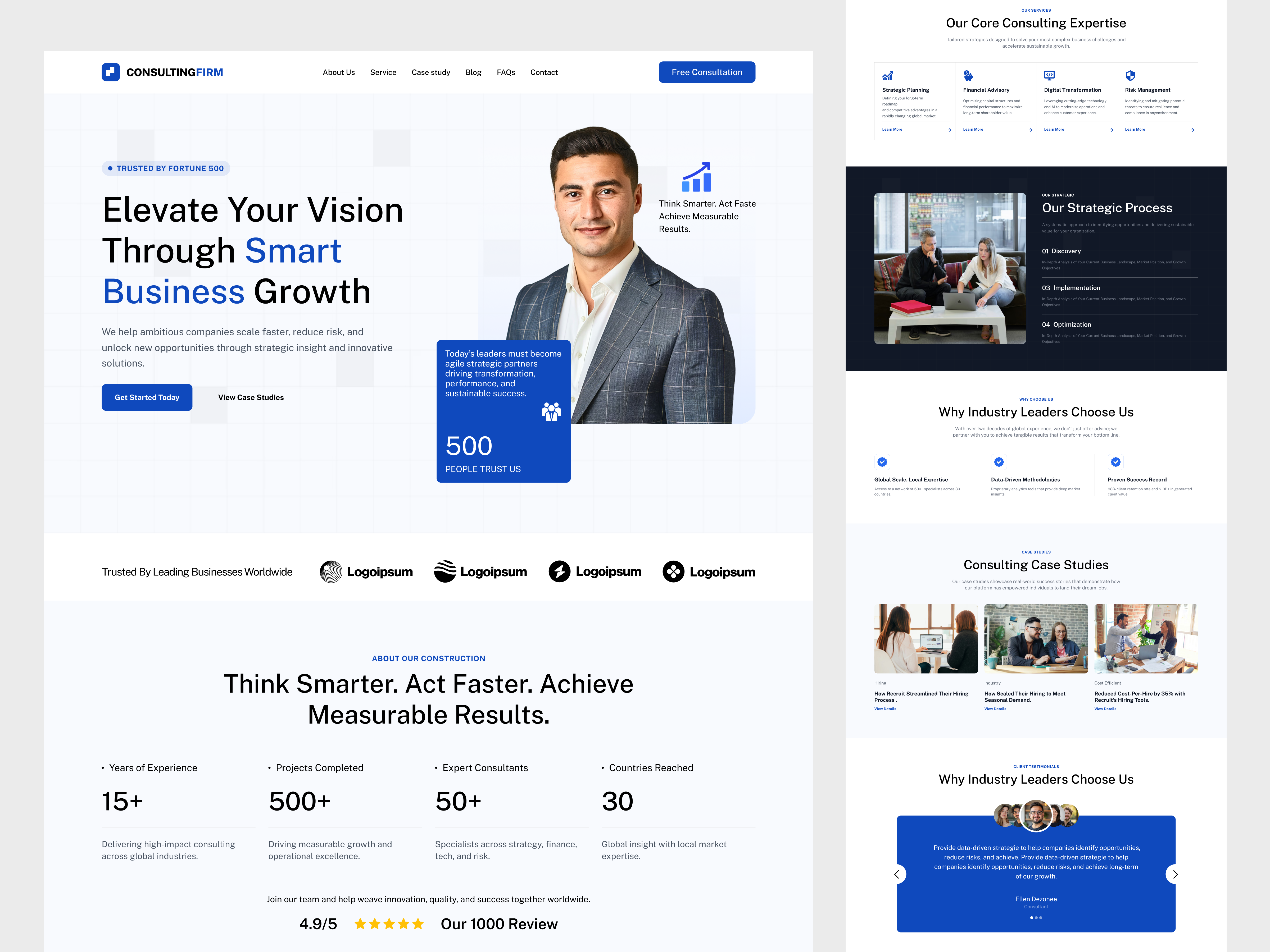 Example of Business consulting website