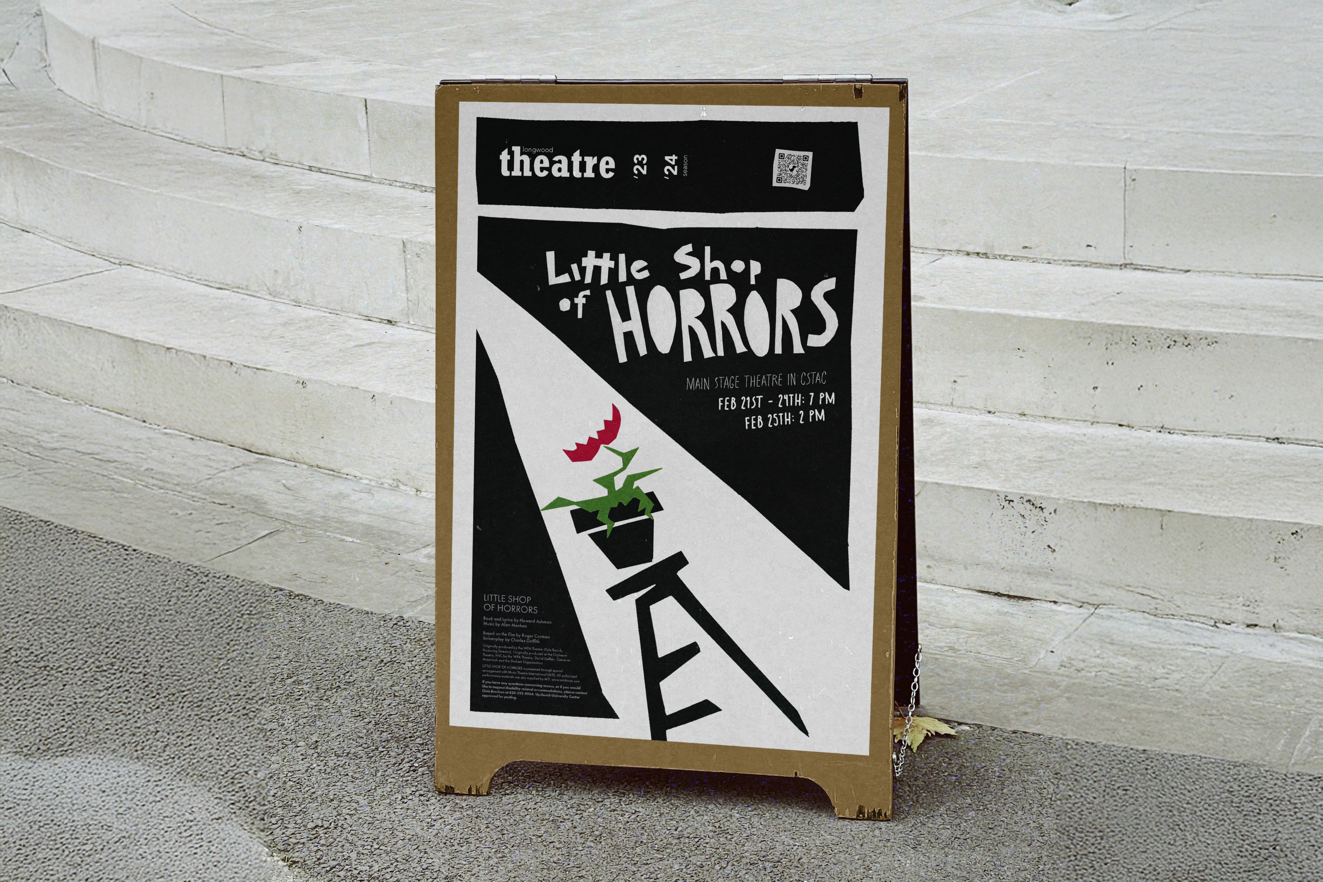 Longwood Theatre Production Posters graphic design layout design poster design print design signage design small business theatre