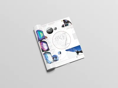 Editorial Spread – Goggles & Resort Guide editorial spread infographic design print publication product feature layout snowboard magazine