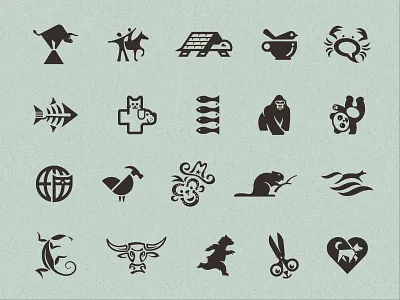 Animal logos animal concept design icon logo