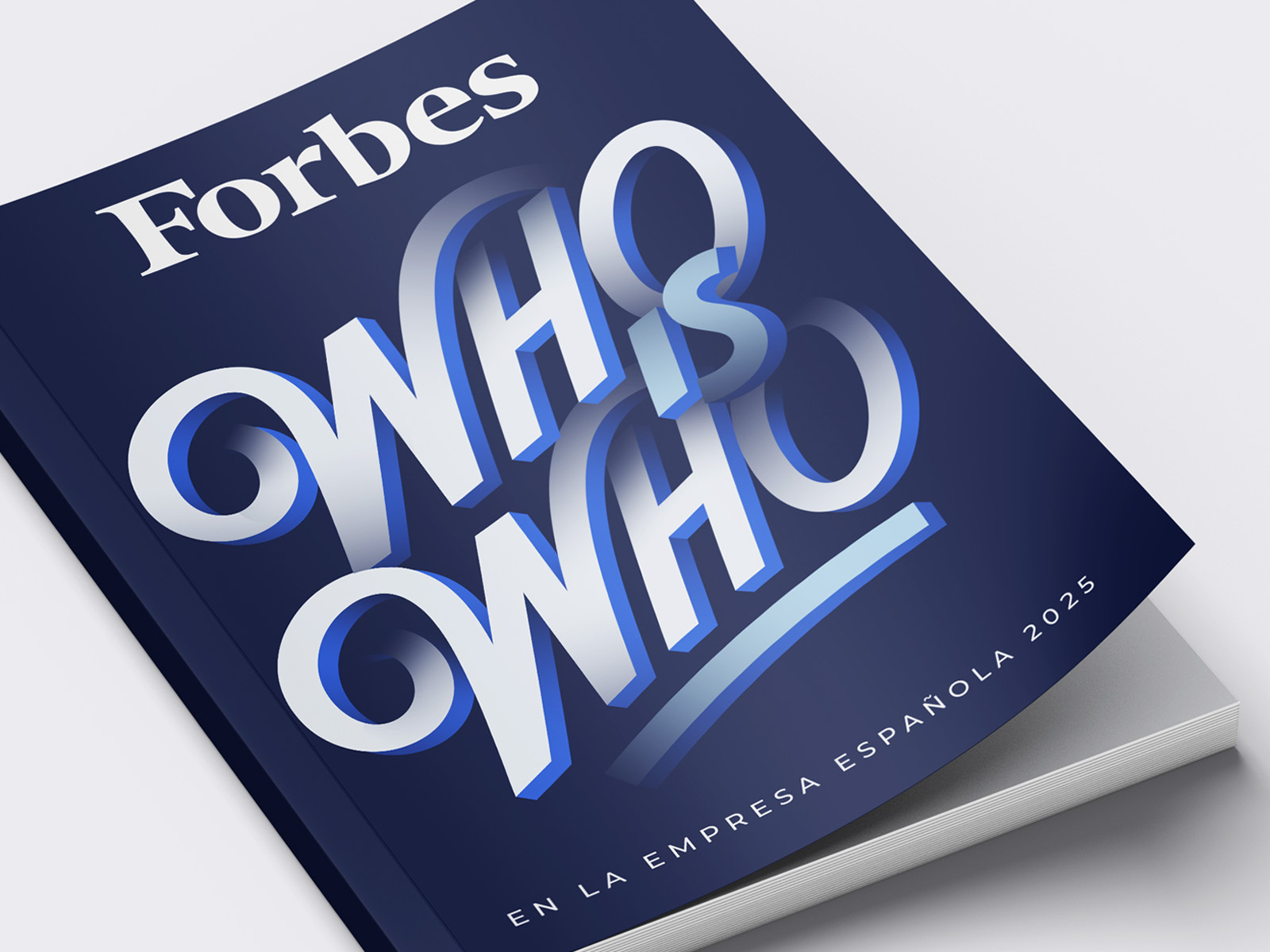 Forbes Spain, Issue #124 — “Who Is Who 2025“ cover design editorial graphic design lettering letters magazine magazine cover print publication script