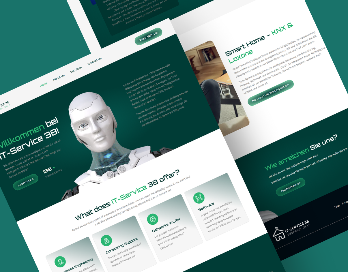 Example of Word Press Landing Page UX/UI Design