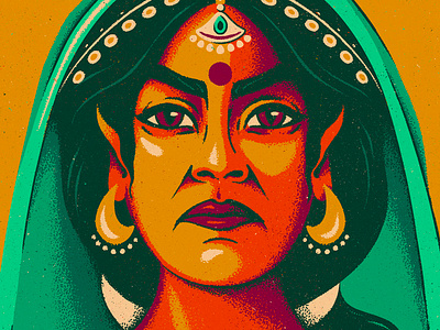 RAMAYANA | Shurpanakha anger bhagavat gita character demon demoness epic goddess hindu illustration india indian woman jealous jewelry mahabharata mystic procreate ramayana sari sri lanka