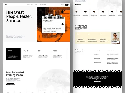 HiveLoop - Hiring Platform Landing Page 3d animation branding graphic design logo motion graphics ui vector