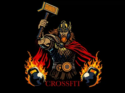 ILLUSTRATION - THOR branding crossfit design gladiator graphic design illustration men sport thor vicking