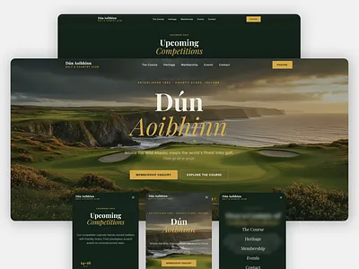 Gold Club Experience - Desktop & Mobile UI desktop golf golf club ui web design