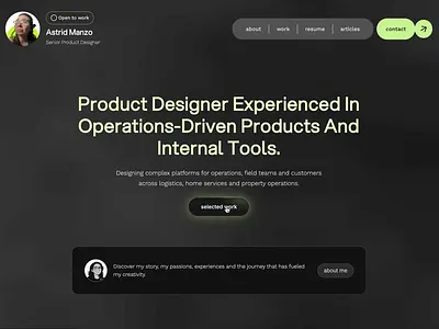 Portfolio Hero 2026 graphic design hero portfolio ui web website