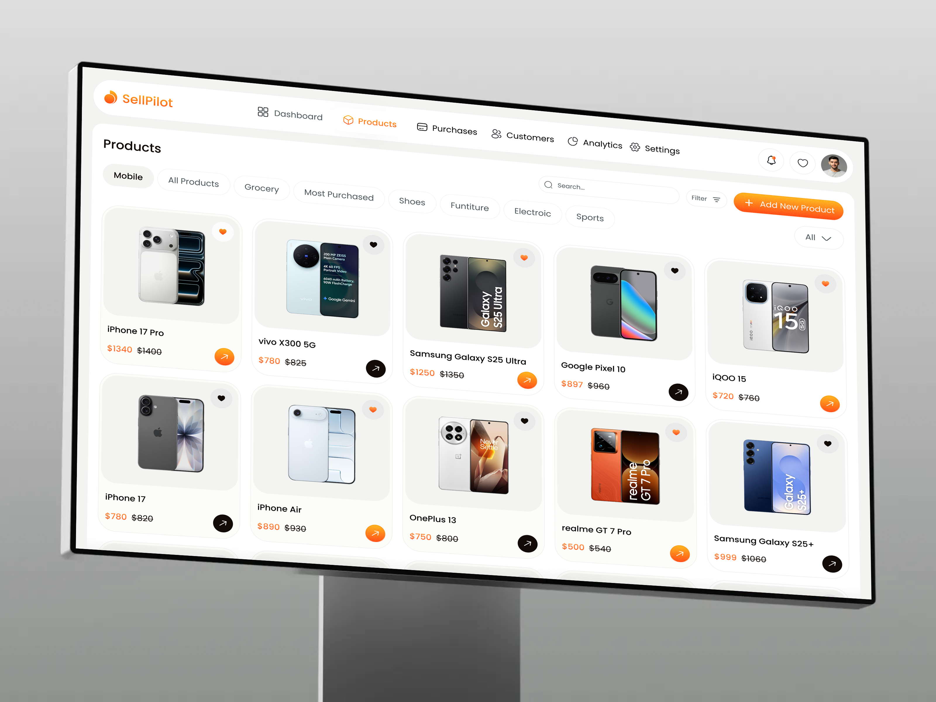 E-Commerce Dashboard – Product List Management UI &UX analytics dashboard dashboard ui design data table ui ecommerce admin panel ecommerce dashboard figma ui design grocery admin panel grocery dashboard inventory dashboard modern dashboard design order management dashboard pos dashboard product list ui retail dashboard ui saas dashboard sales dashboard ui shopping dashboard stock management system supermarket management system ui ux design
