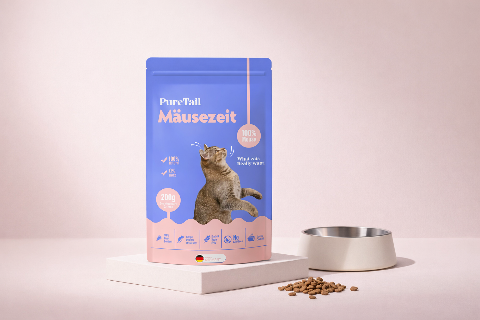 PureTail pet food pouch packaging design brand identity cat dog packagedesign packaging packaging design pet food pouch print product packaging typography