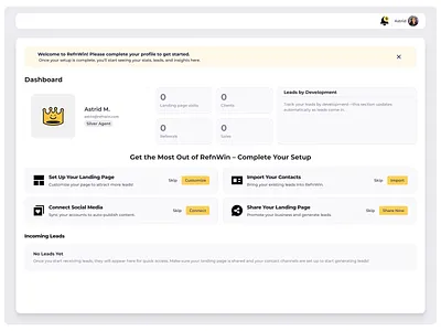 Real Estate Platform Onboarding dashboard onboarding product design real estate ui web app