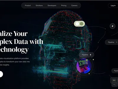 Data AI Concept 3d ai animation branding data graphic design logo motion graphics ui