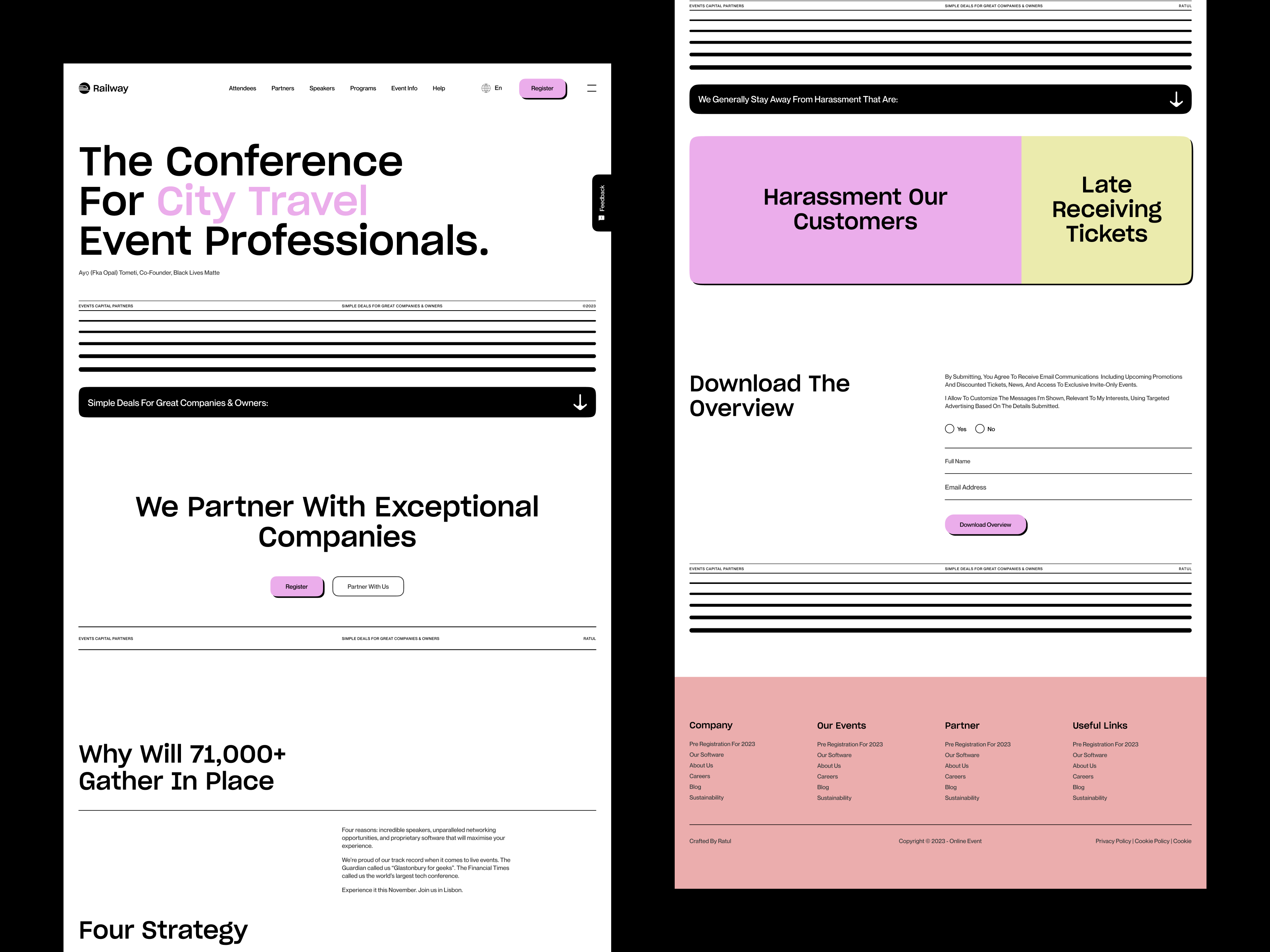 Event & Conference - Website Landing Page best event ui clean ui design conference dashboard ux conference ui engaging event design event booking ux event calendar ui event dashboard ui event landing page event management ux event platform ui event website design intuitive ux design minimal event website modern event ui networking app ui speaker schedule ui ticket booking ui user friendly event ux ux for conferences