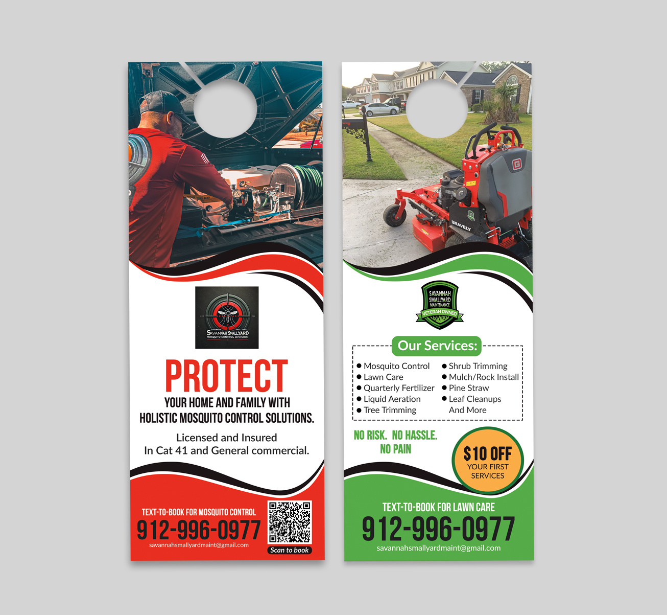 Example of Postcard, Door Hanger, Flyer, Trifold