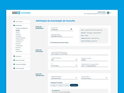 Medical authorization form b2b form medical ui ux