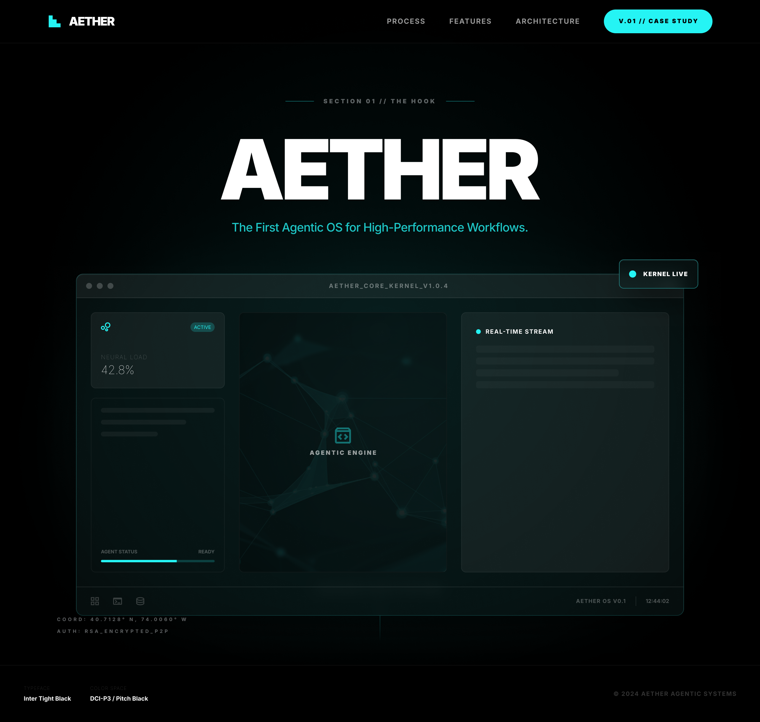 aetherOS - Ai Saas Landing Page (Dashboard) graphic design saas ui