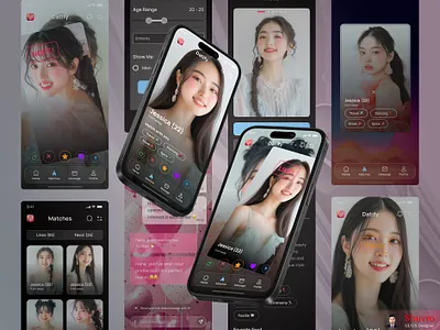 Datify — AI-Integrated Modern Dating App UI Design ai app ai dating app ai dating app ui appdesign darkui dating app dating app design dating app ui dating ui dating ui ai datingapp dribbbledesign figma tinder app ui redesign uiux userinterface