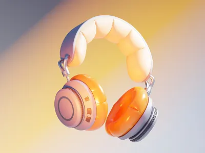3D Headphone Illustration 3d audio audio equipment device dj earphones entertainment equipment gadget headphone headphones headset illustration music podcast sound stereo technology wireless wireless headphones