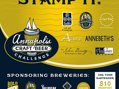 Annapolis Craft Beer Challenge Promotion graphic design poster design print design