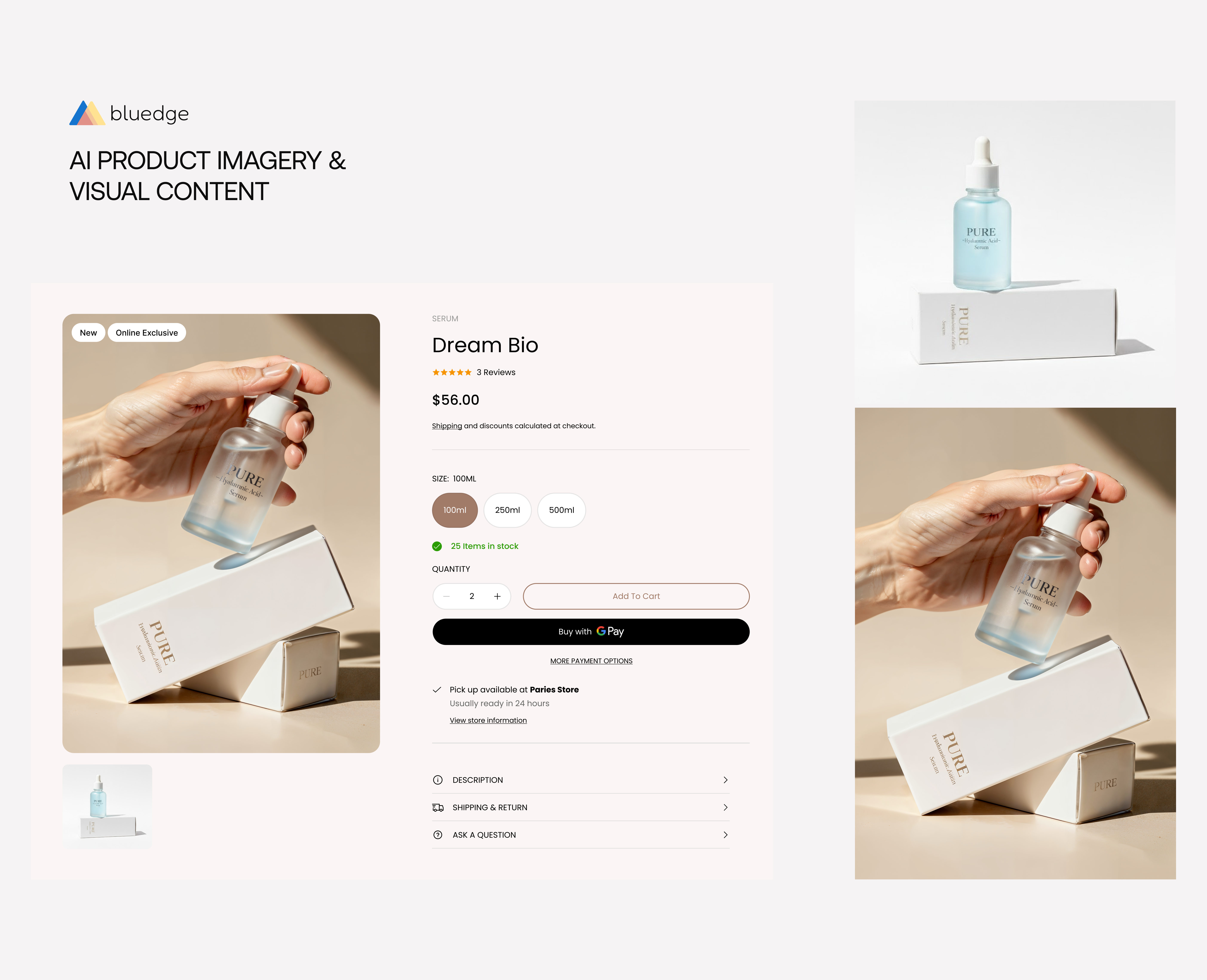 Example of Ai Product Imagery (Ecommerce)