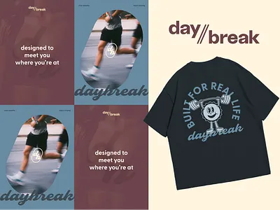 Daybreak — Fitness Studio Identity brand identity branding fitness branding logo design mascot typography visual identity