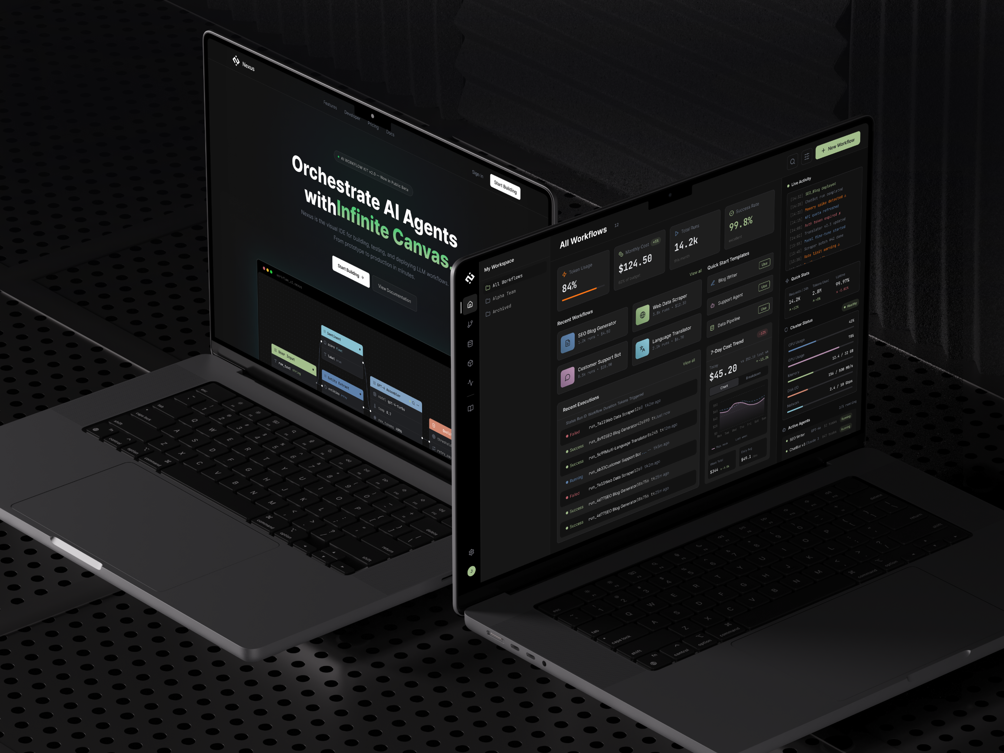 Nexus: AI Developer Dashboard Concept