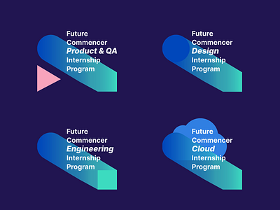 Internship Program branding design future geometric illustration internship logo vector