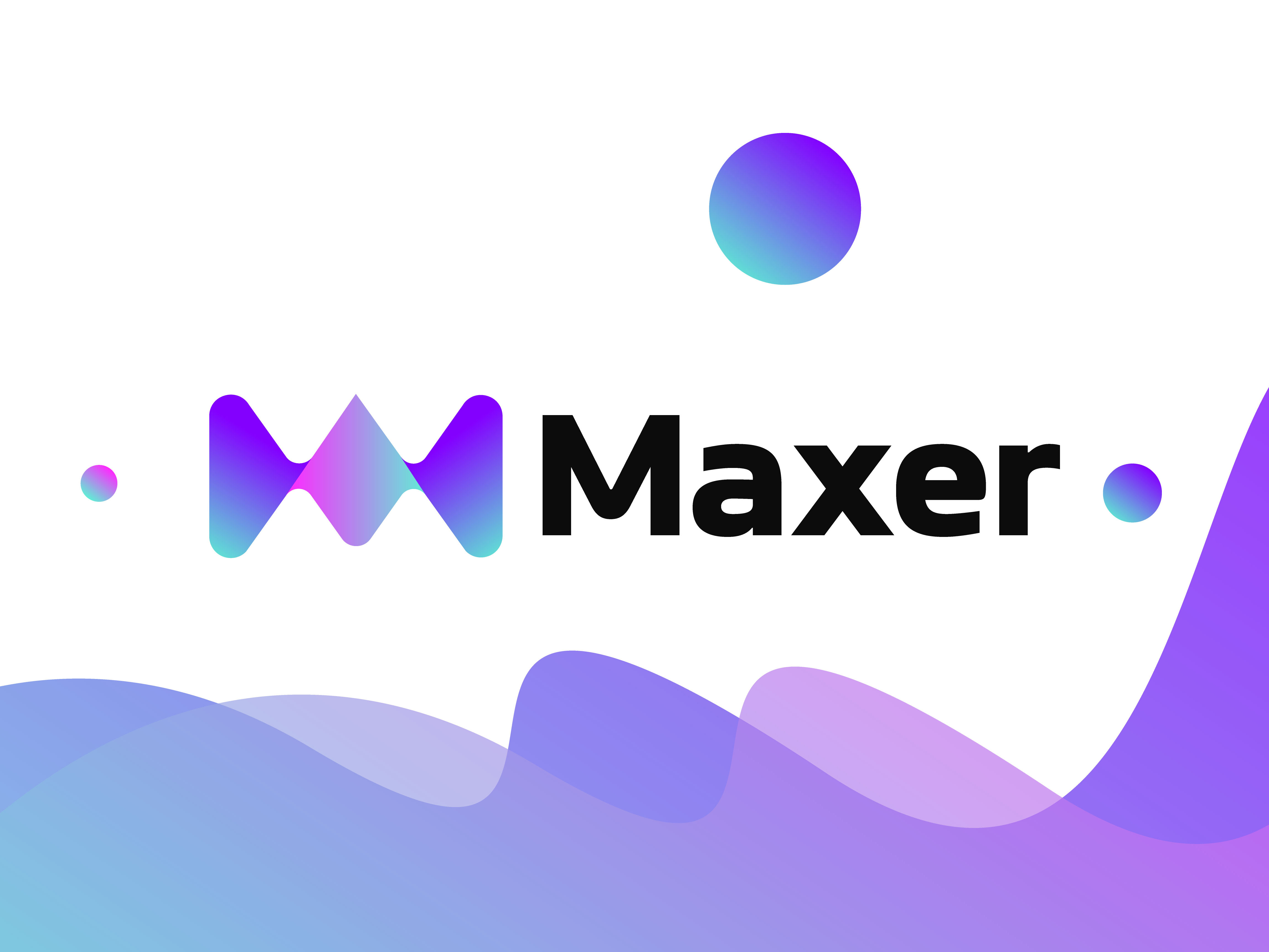 Maxer - Modern M logo, M letter, Tech, Technology, UI, AI, Web 3d ai app application branding gradient logo m letter logo m logo m tech logo modern logo modern m logo software tech tech logo technology technology logo ui web3 website