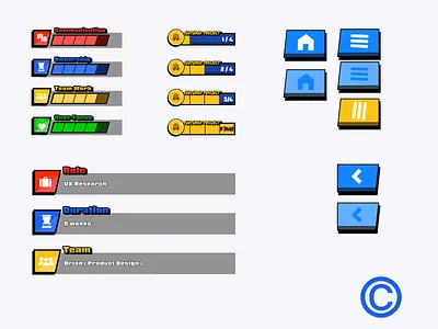 Gaming Style Components branding figma graphic design product design prototyping ui ui design ux research