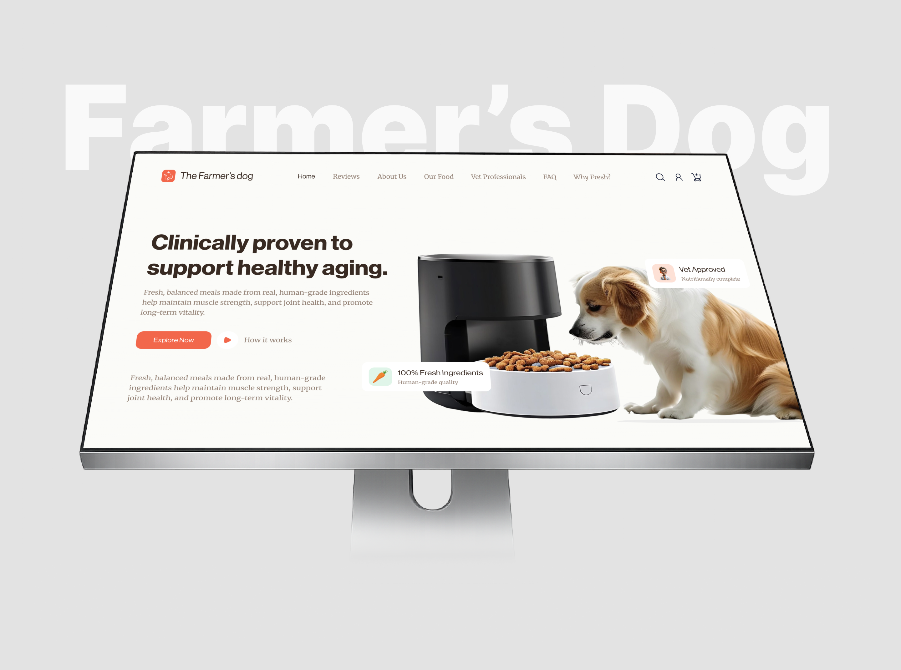 Pet Food E-Commerce Website UI – Fresh & Smart Pet Care Experien brand website ecommerce website ui landing page design pet care website pet food website product website ui design ux design web design website ui design