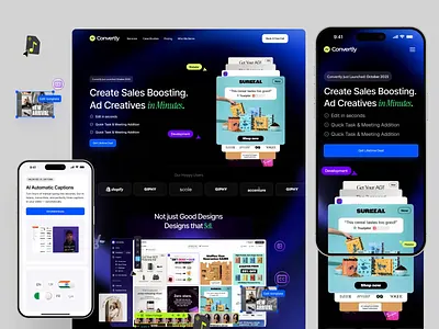 Convertly Redesign v3 ai saas animation development framer growthdesign hilfal interface landing page minimal productdesign startupdesign trending ui design ux visual ui web web design web ui webflow wordpress