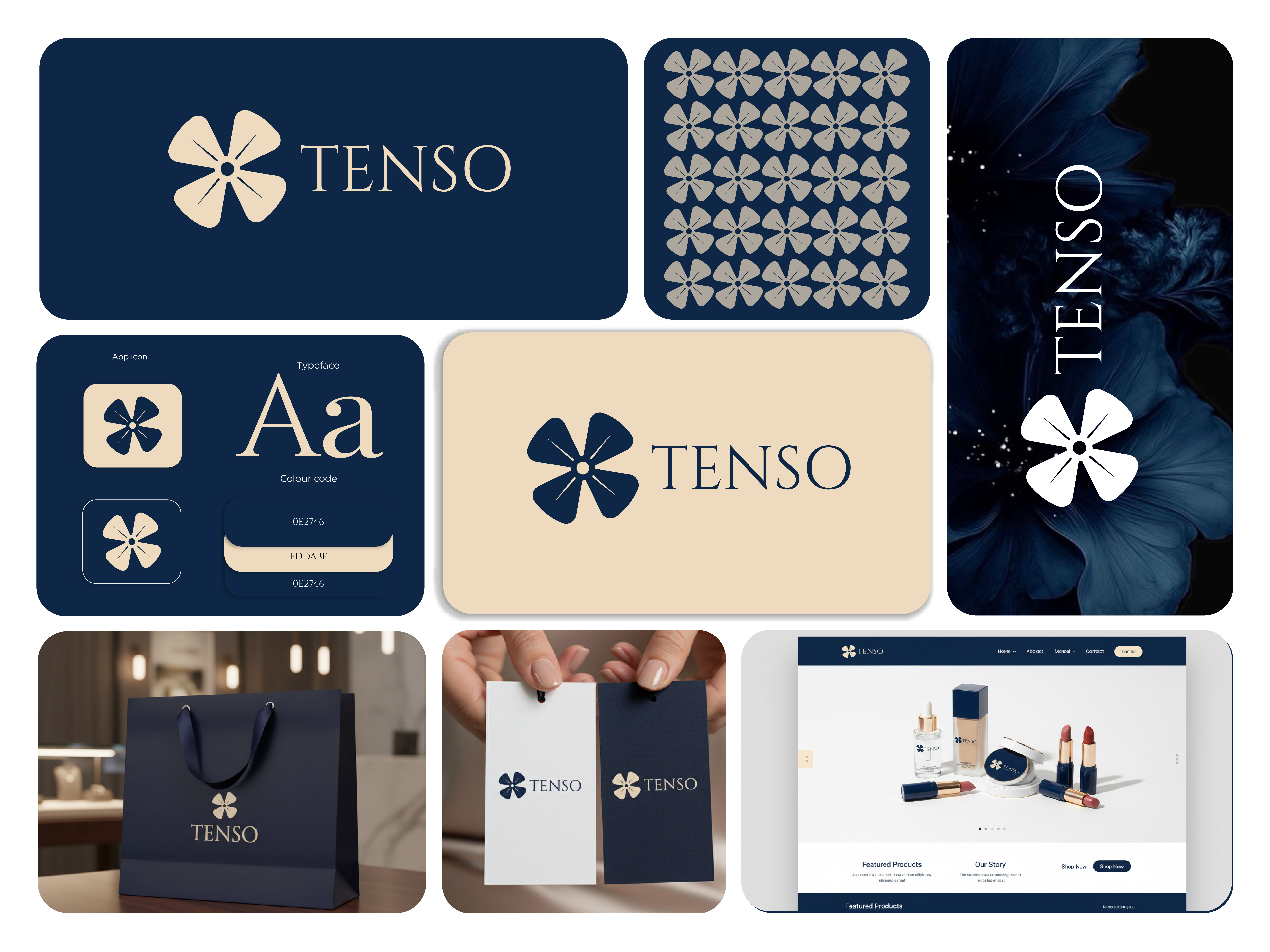 TENSO Luxury Beauty & Skincare Brand Logo Design brand identity branding cosmetic brand identity elegant logo design high end beauty brand logo luxury beauty logo luxury skincare identity minimalist beauty logo modern feminine logo premium cosmetic branding skincare brand logo tenso logo design vector