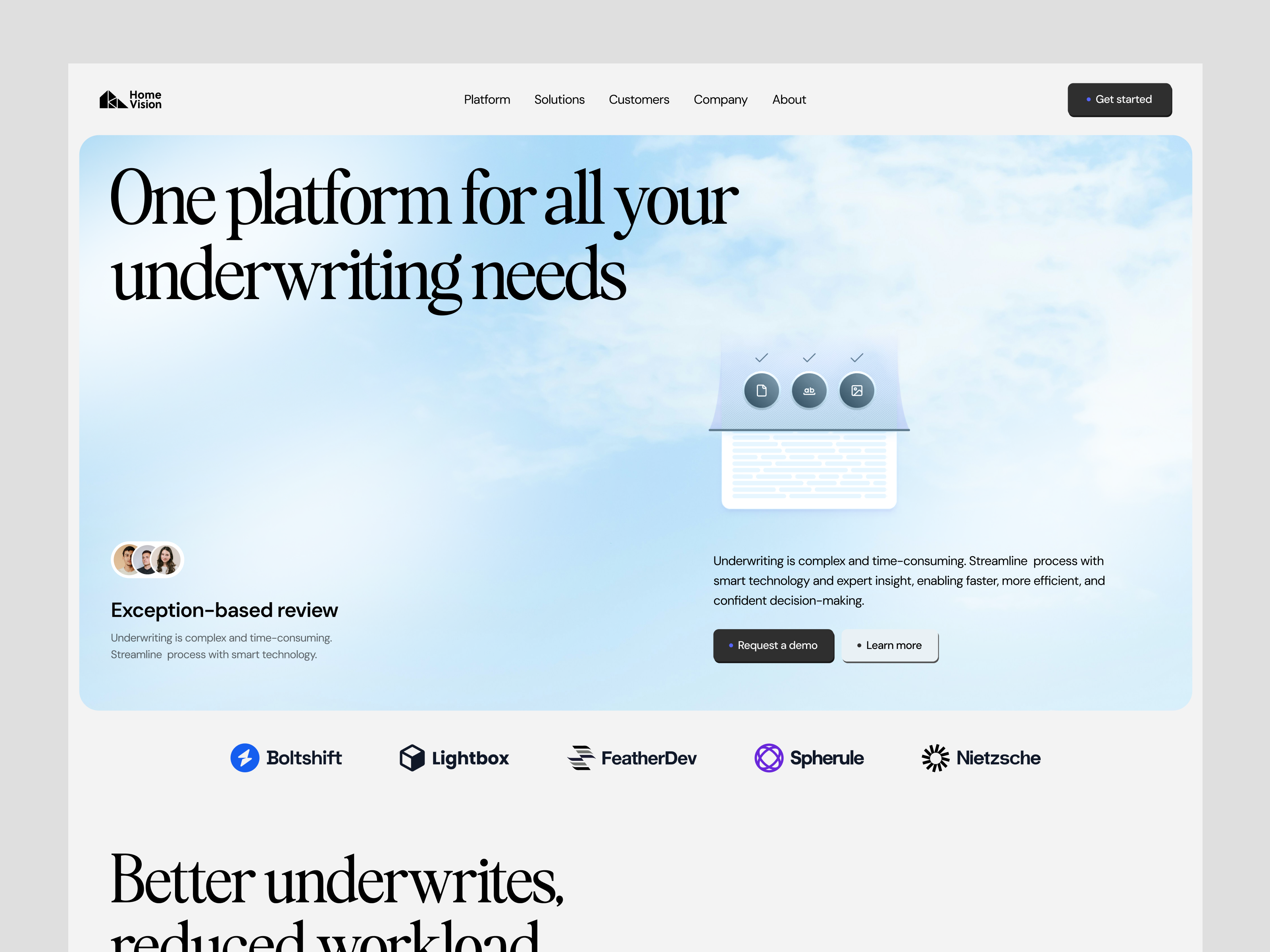 Example of Landing Page UI Design & Development