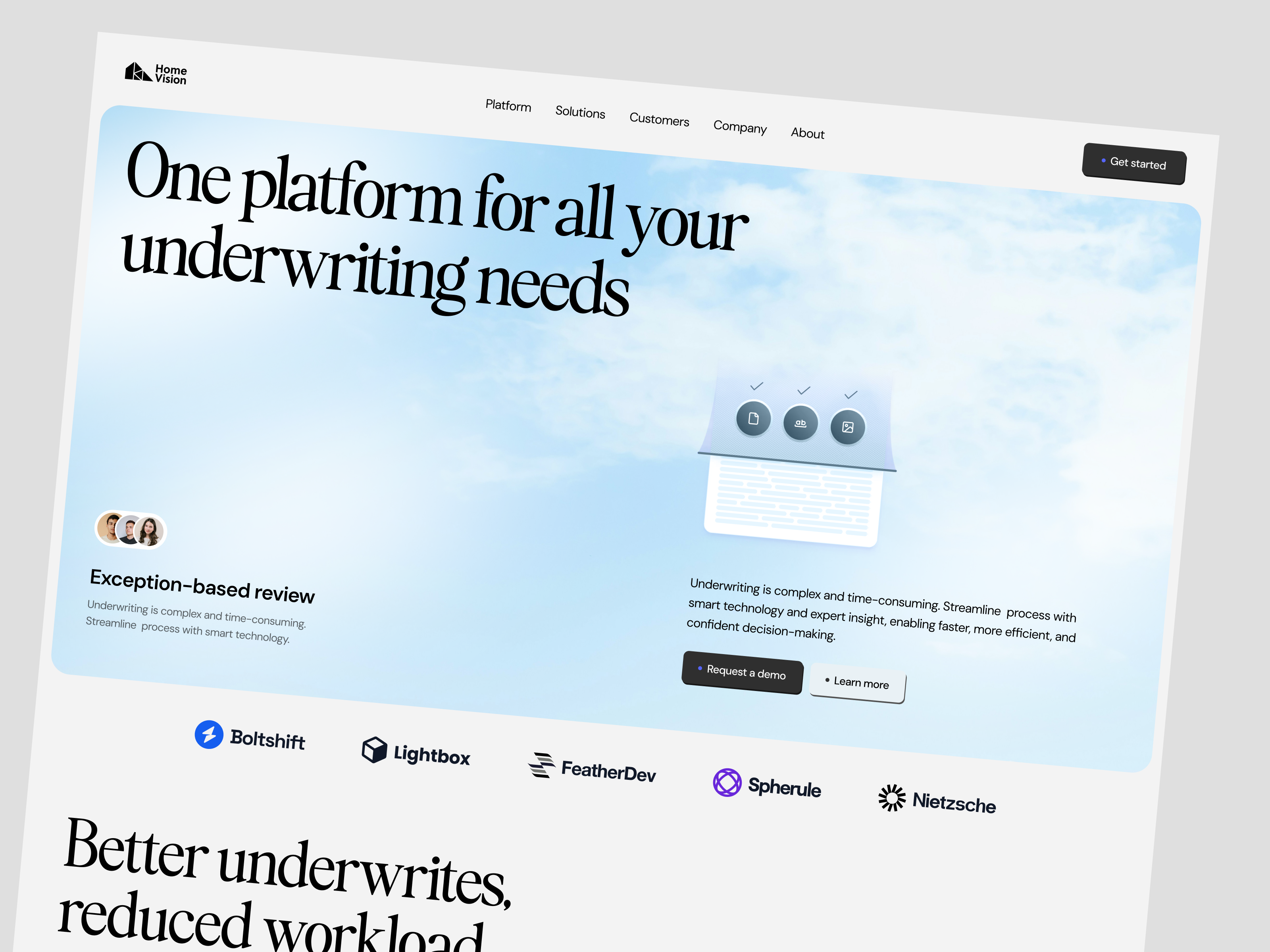 Example of Landing Page UI Design & Development