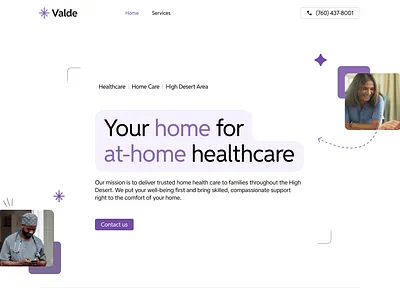 Home Health Landing Page design healthcare ui ux web