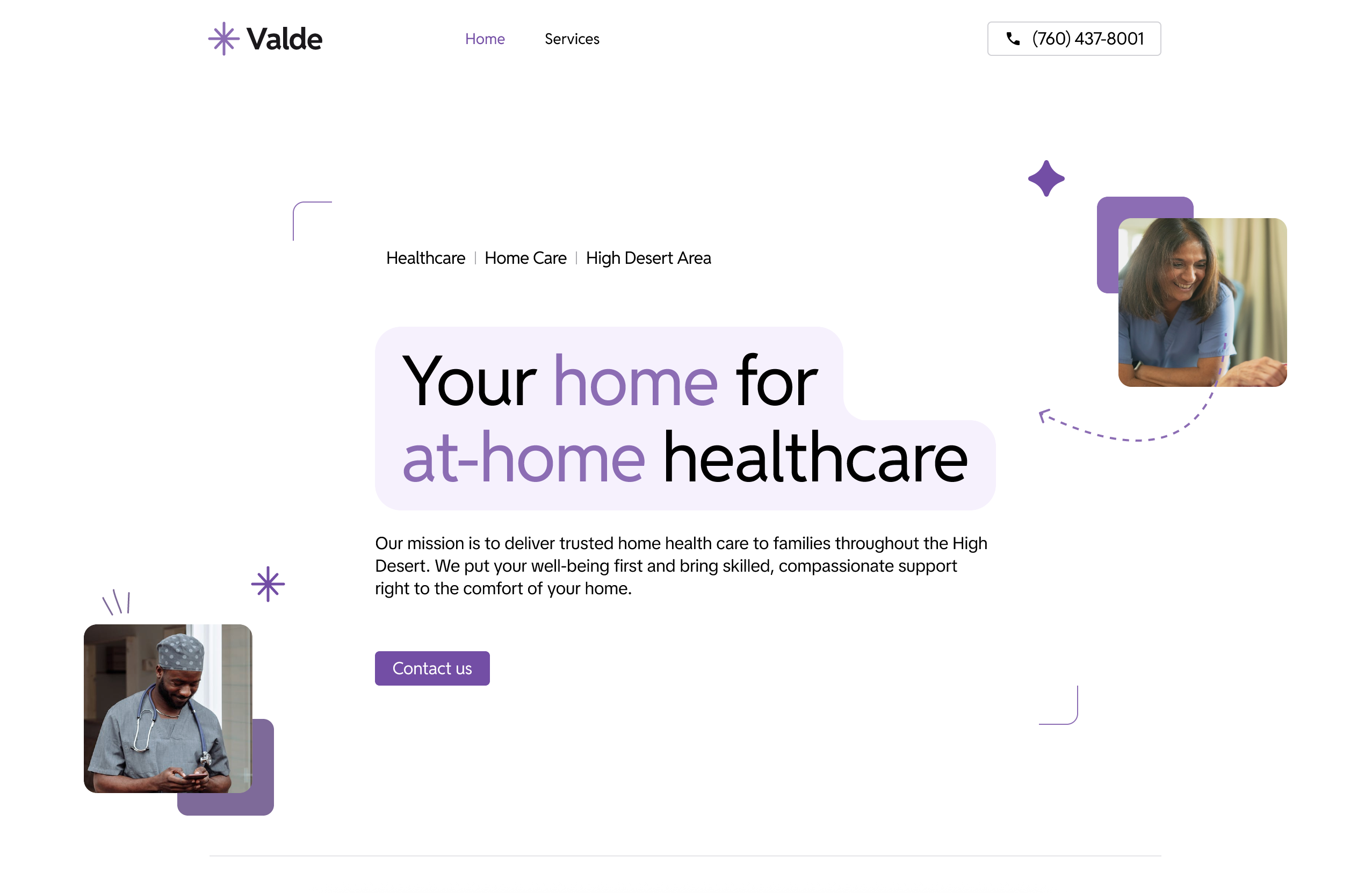 Home Health Landing Page