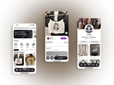 E-Commerce App – Preloved Shopping Experience ecommerce mobileapp mobiledesign ui ux